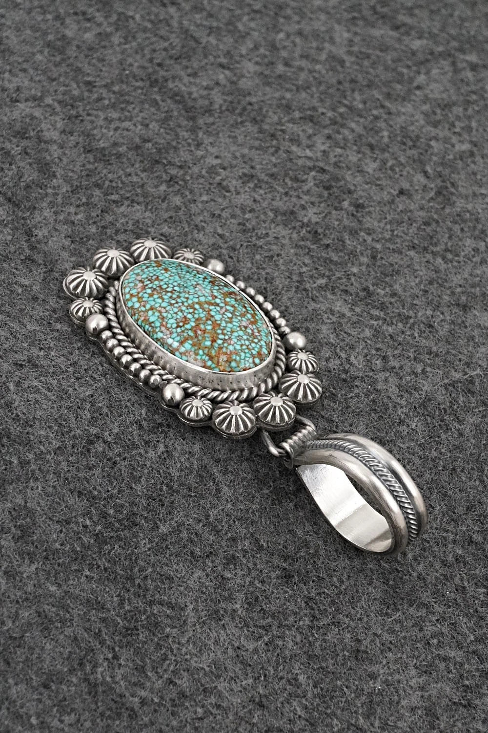 Turquoise & Sterling Silver Pendant - Michael Calladitto