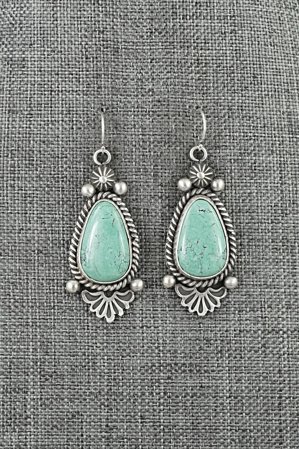 Turquoise & Sterling Silver Earrings - Michael Calladitto