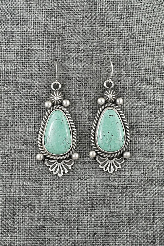 Turquoise & Sterling Silver Earrings - Michael Calladitto