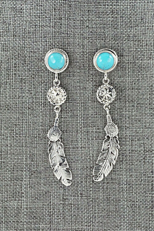 Turquoise & Sterling Silver Earrings - Annie Spencer