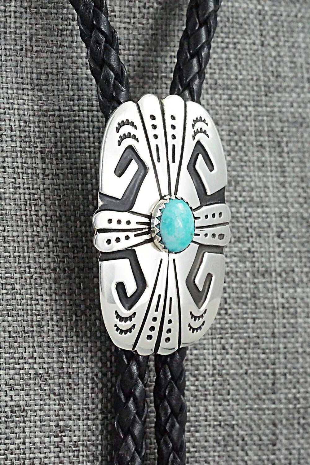 Turquoise & Sterling Silver Bolo Tie - Rosita Singer