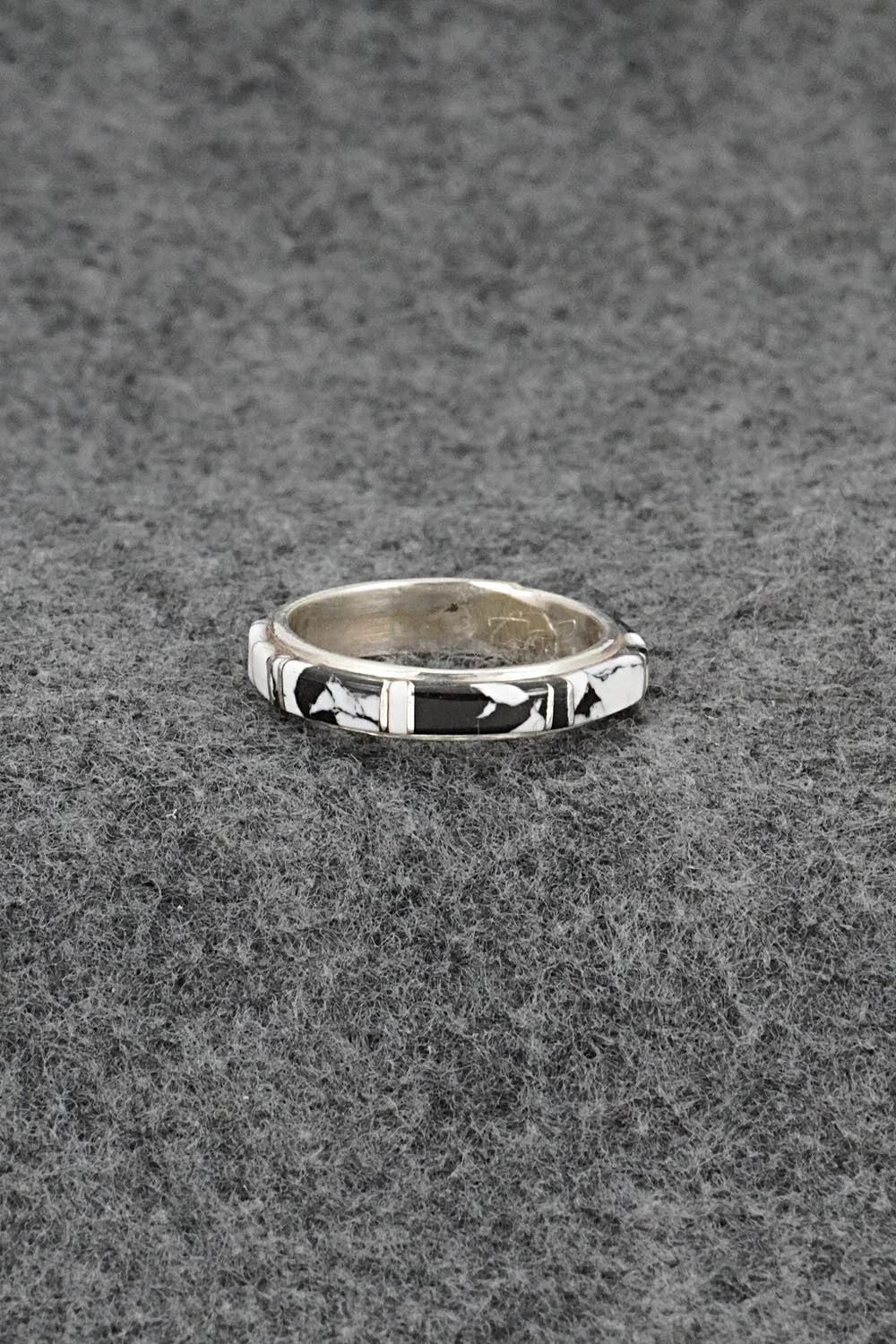 White Buffalo & Sterling Silver Ring - Terrance Panteah - Size 9