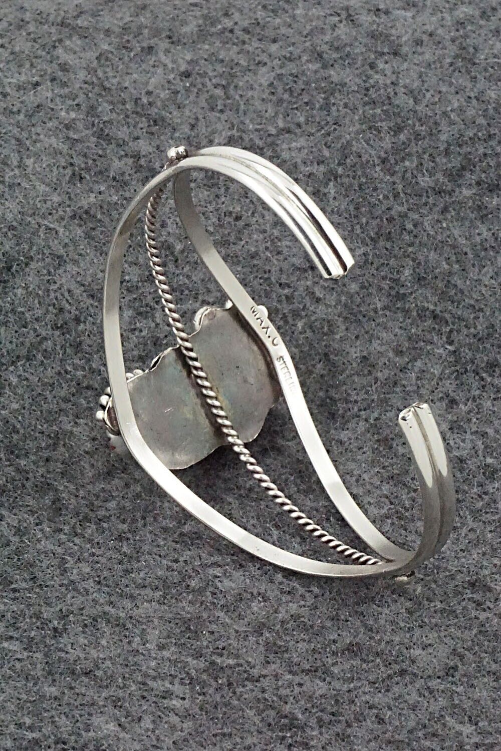 Turquoise, Coral & Sterling Silver Bracelet - Max Calladitto