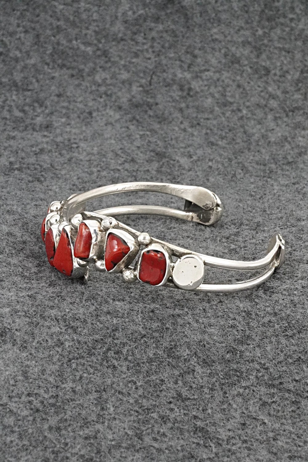 Coral & Sterling Silver Bracelet - Priscilla Reeder