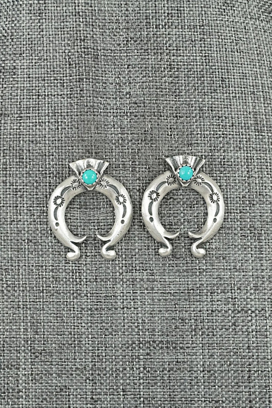 Turquoise & Sterling Silver Earrings - Adrienne Gordon