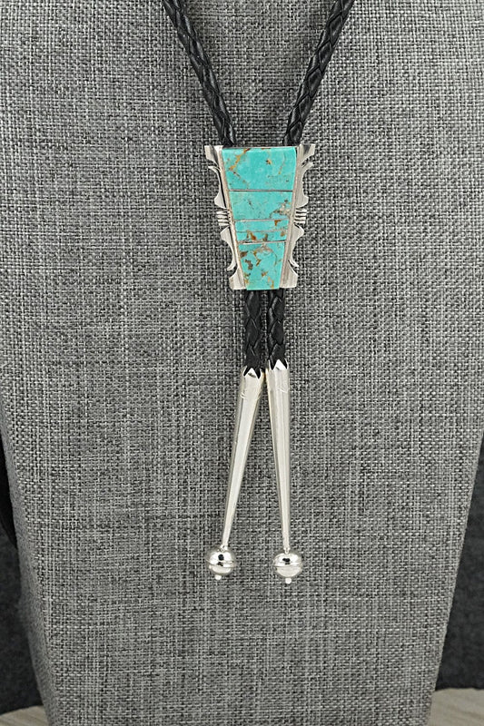 Turquoise & Sterling Silver Bolo Tie - Steve Francisco