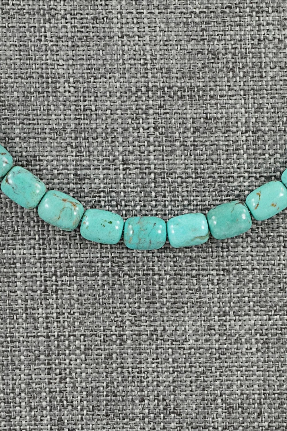 Turquoise & Sterling Silver Necklace 18" - Doreen Jake