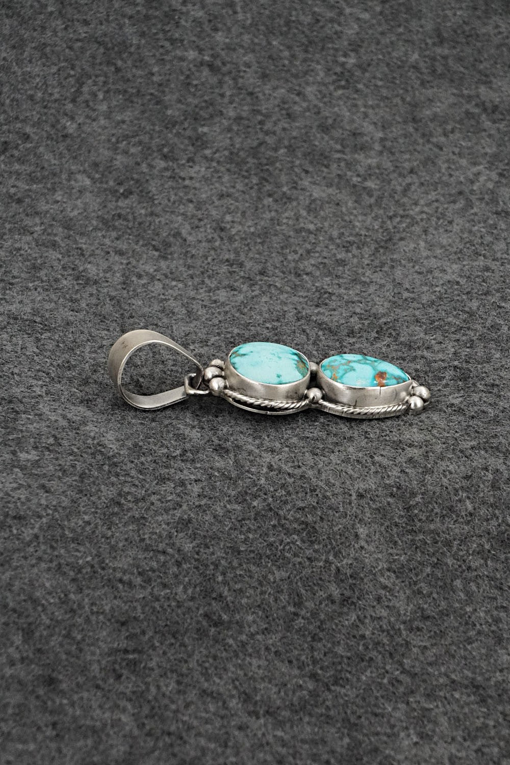 Turquoise & Sterling Silver Pendant - Bobby Johnson