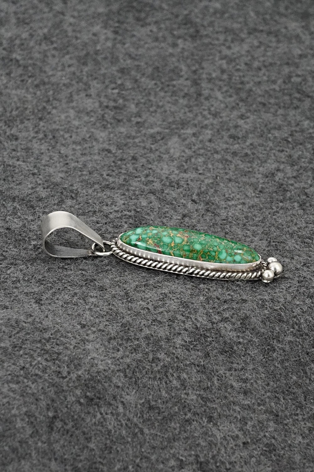 Turquoise & Sterling Silver Pendant - Eugene Gruber
