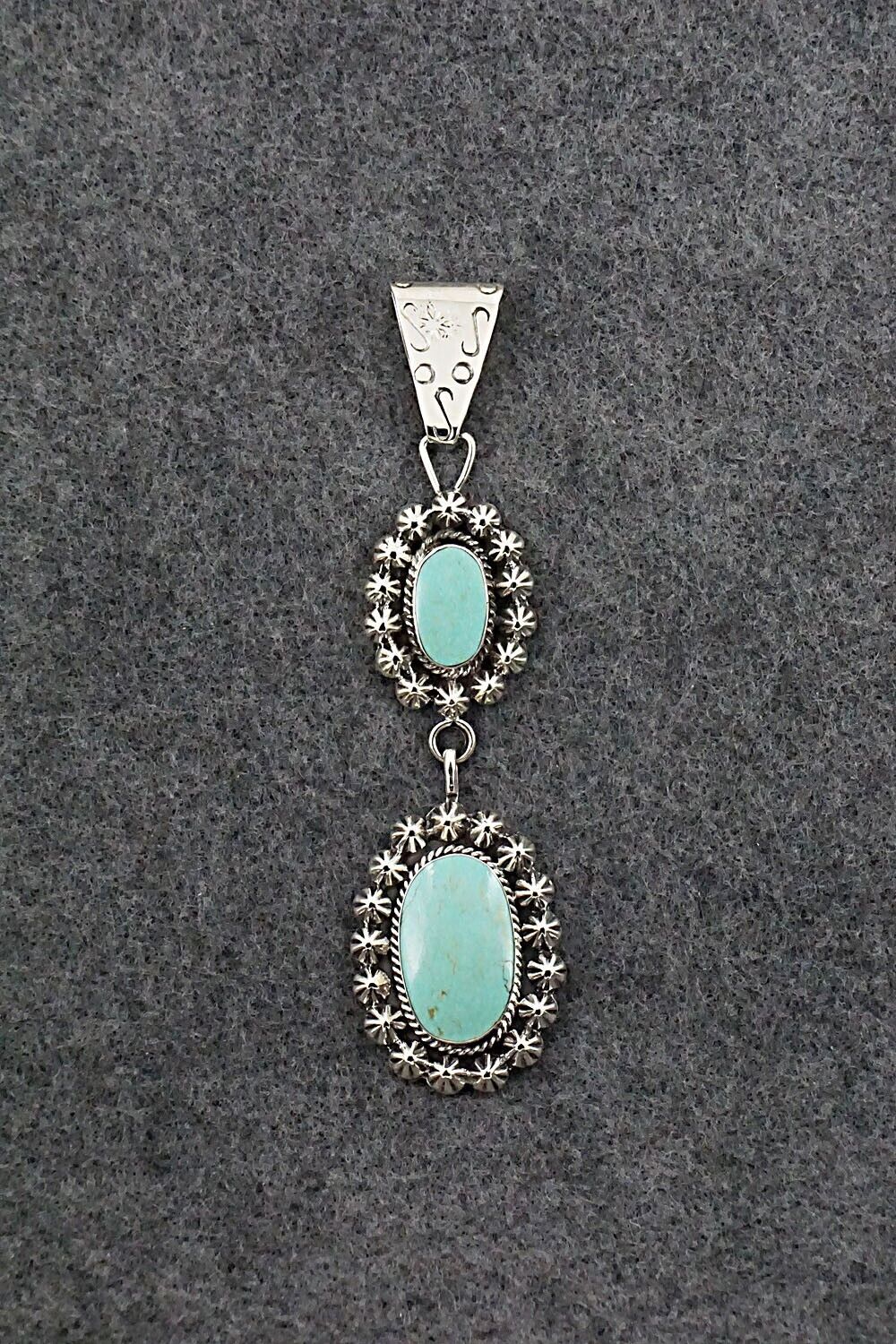 Turquoise & Sterling Silver Pendant - Sheena Jack