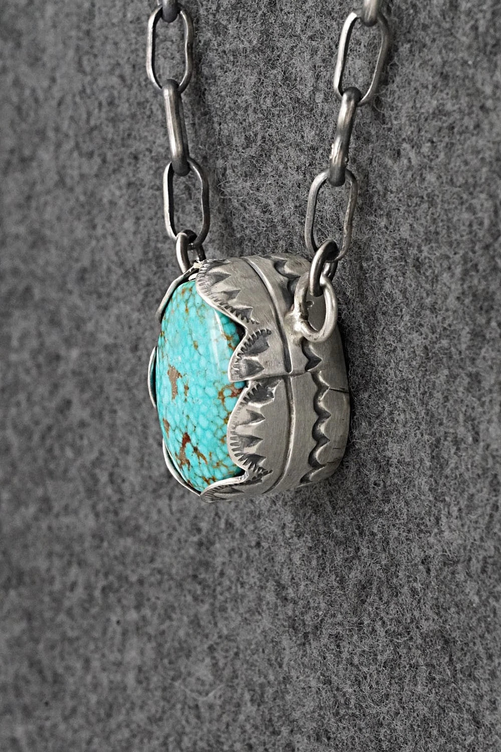 Turquoise & Sterling Silver Necklace - Paul Livingston