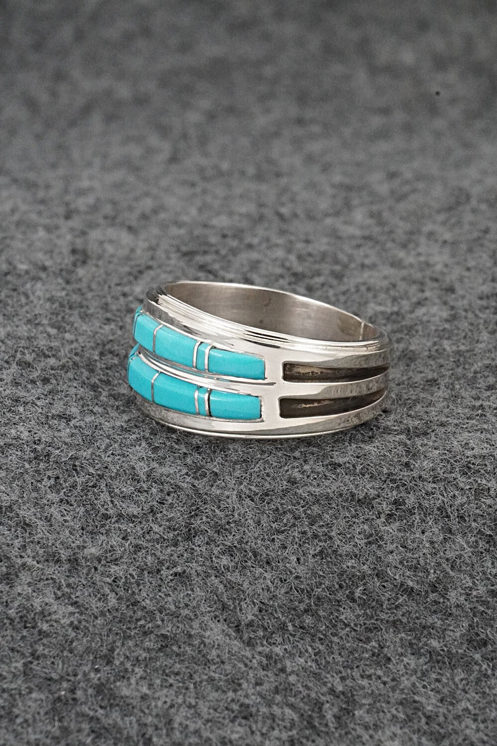 Turquoise & Sterling Silver Ring - Wilbert Muskett Jr. - Size 9.5