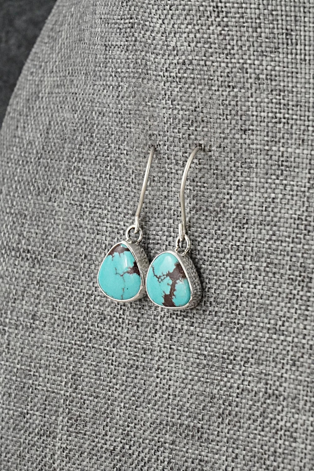 Turquoise & Sterling Silver Earrings - Eugene Gruber