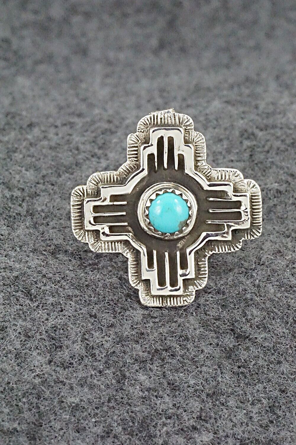 Turquoise and Sterling Silver Ring - Letricia Largo - Size 9