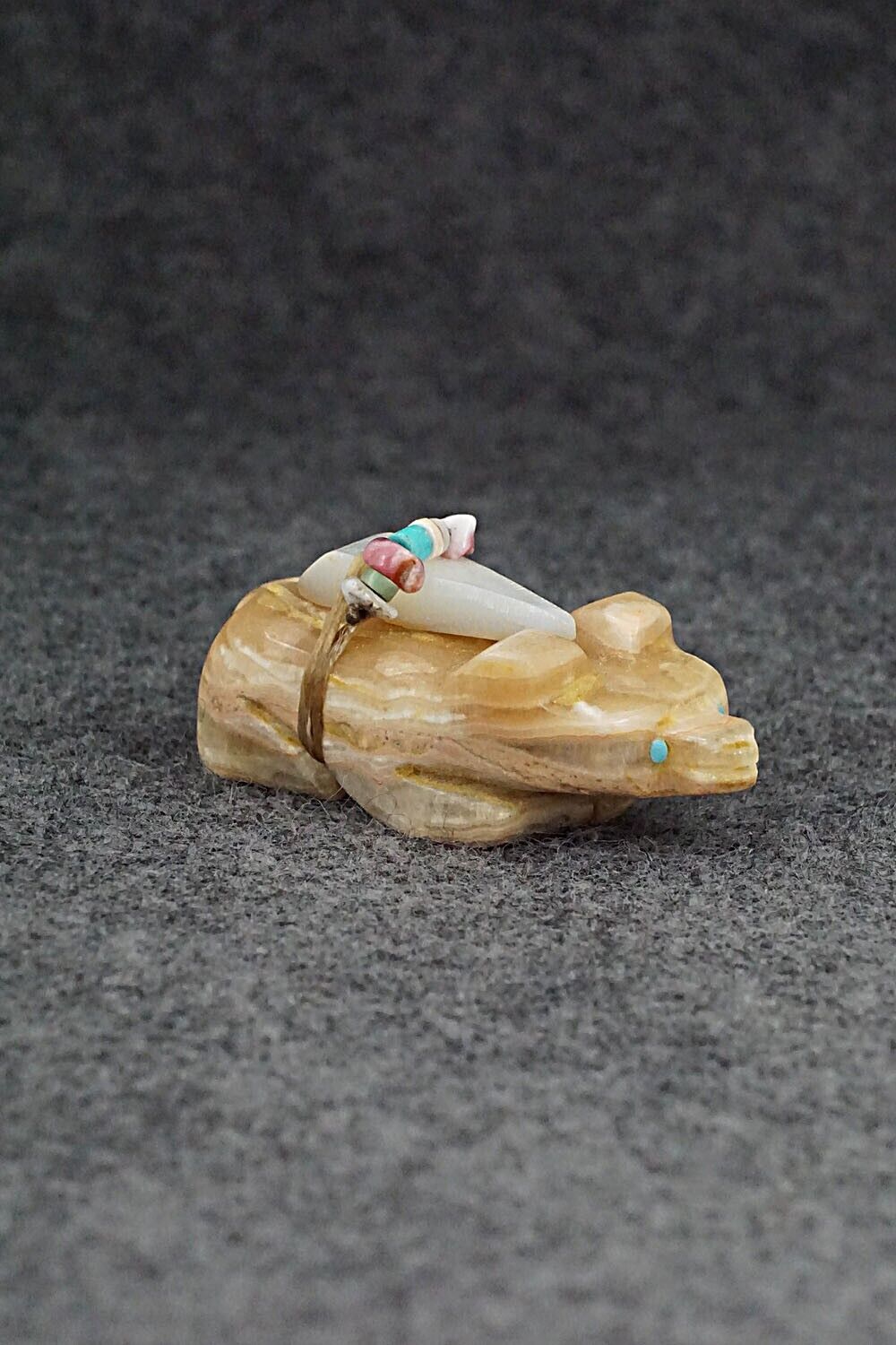 Badger Zuni Fetish Carving - Danny Lonjose