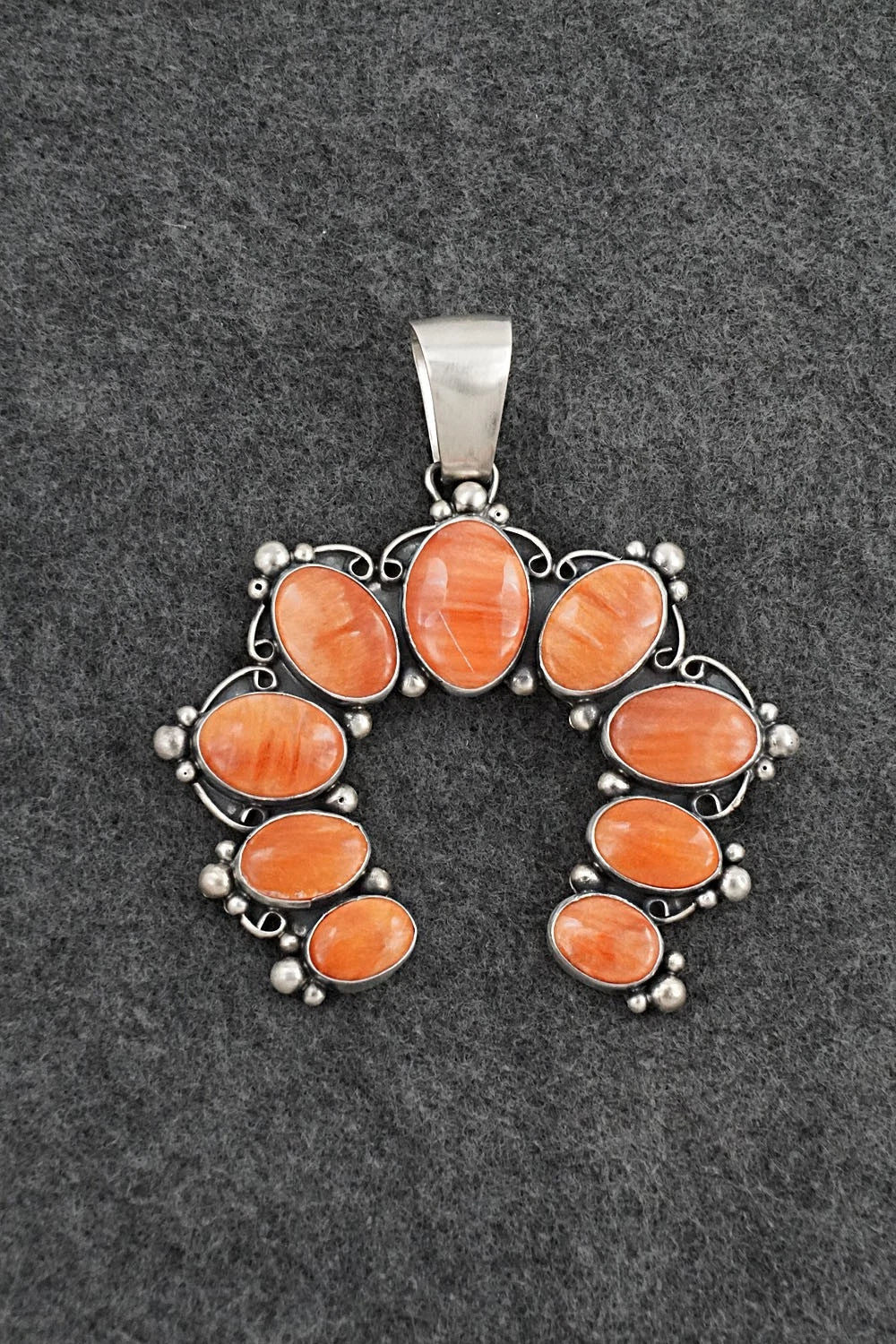 Spiny Oyster & Sterling Silver Pendant - Paul Livingston