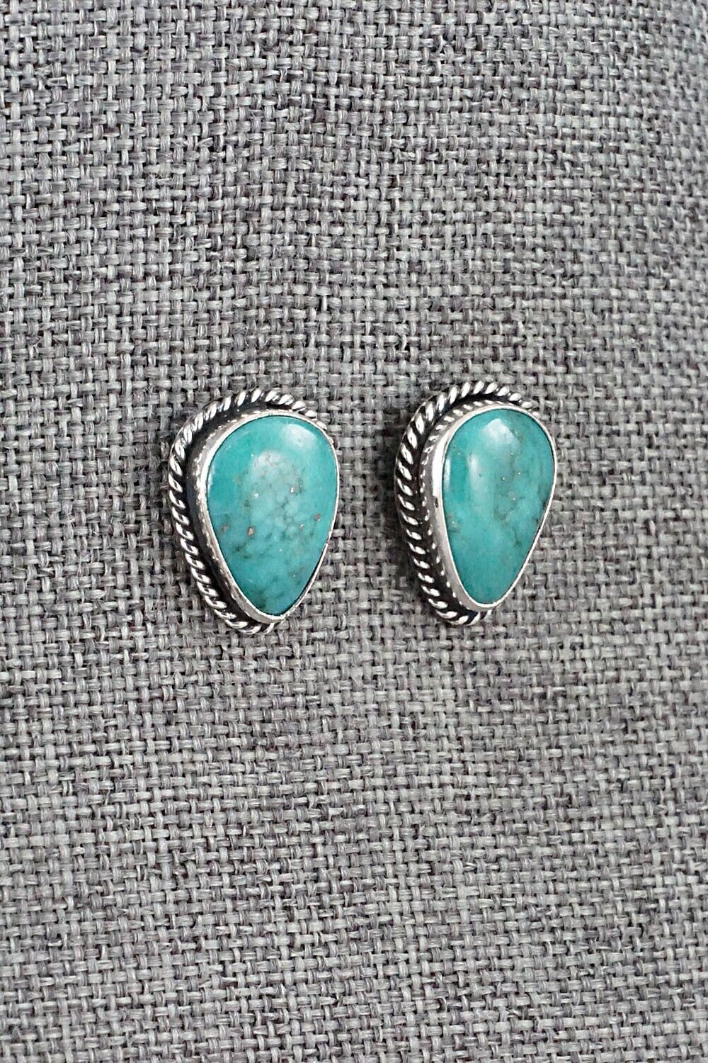 Turquoise & Sterling Silver Earrings - Marco Begaye