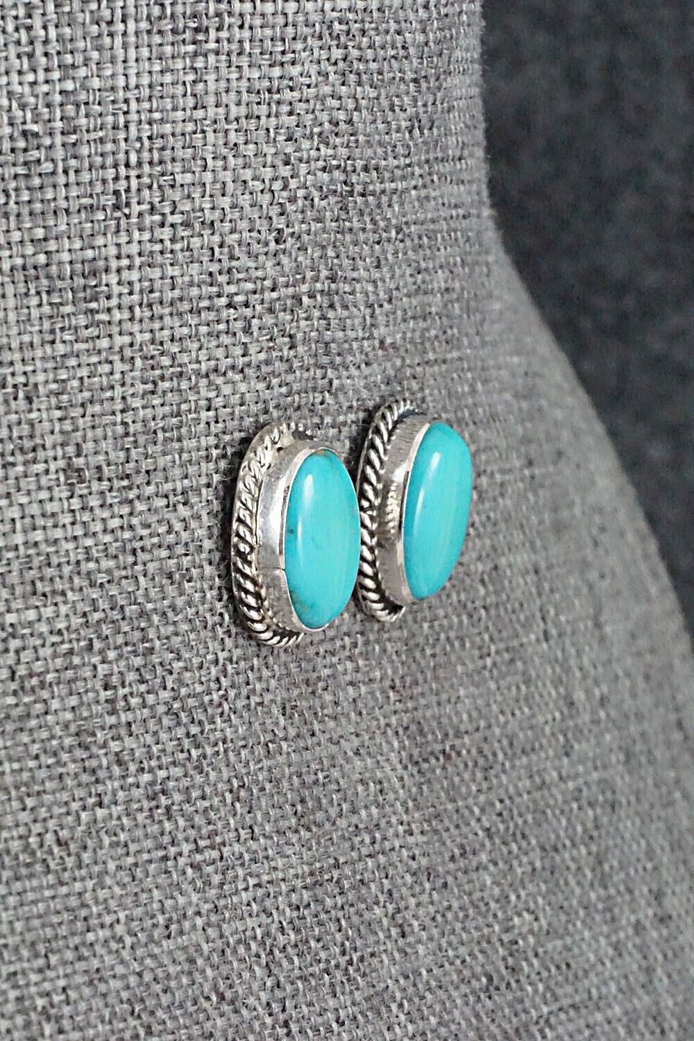 Turquoise & Sterling Silver Earrings - Marco Begaye