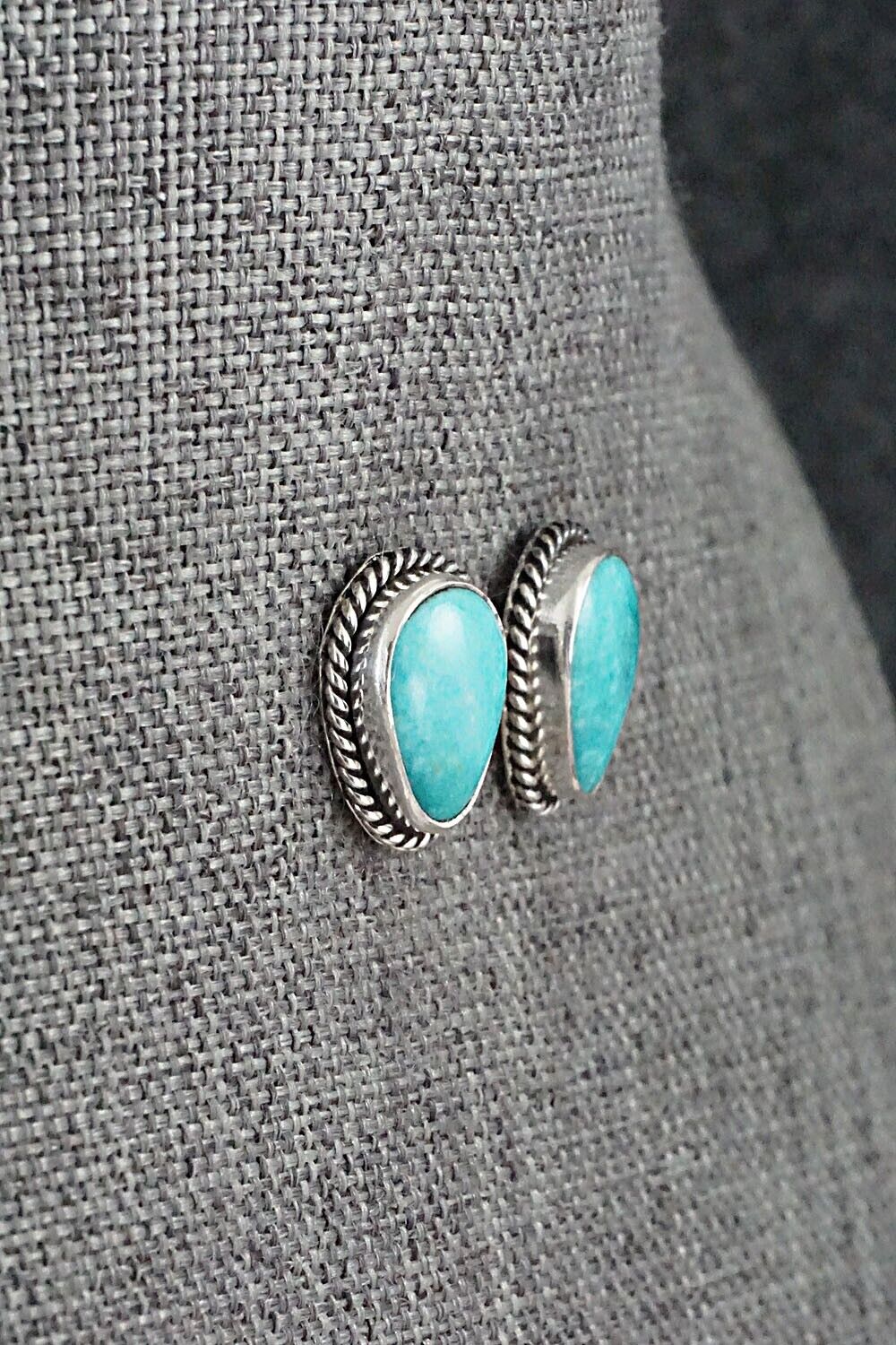 Turquoise & Sterling Silver Earrings - Marco Begaye