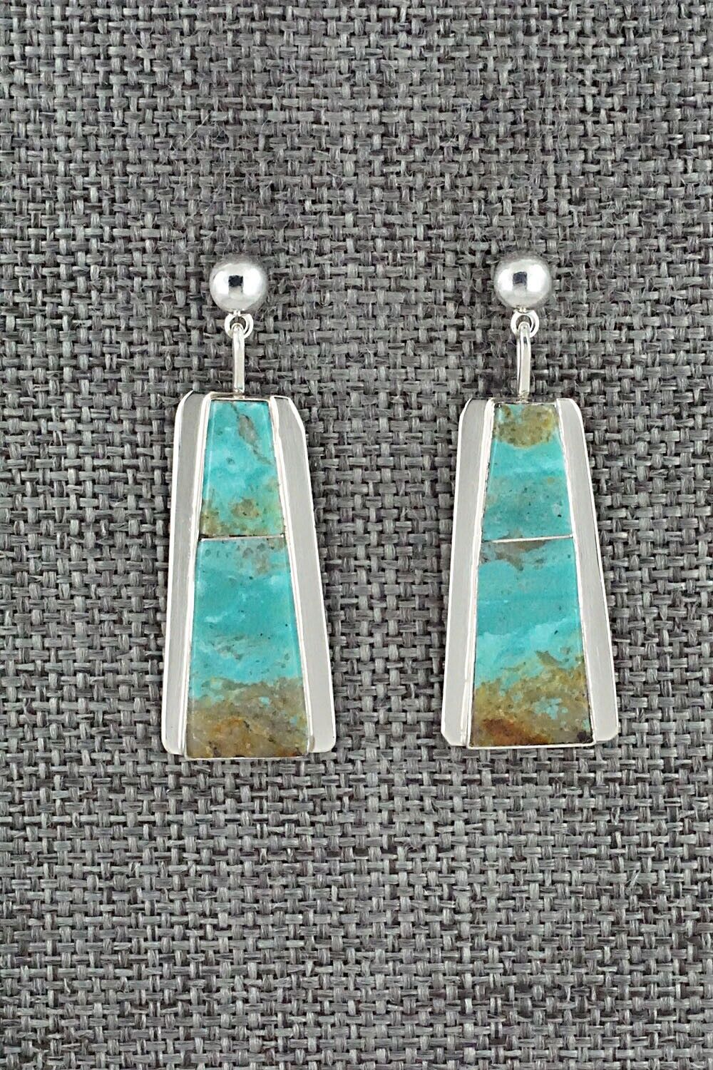 Turquoise & Sterling Silver Earrings - Brenda Pete