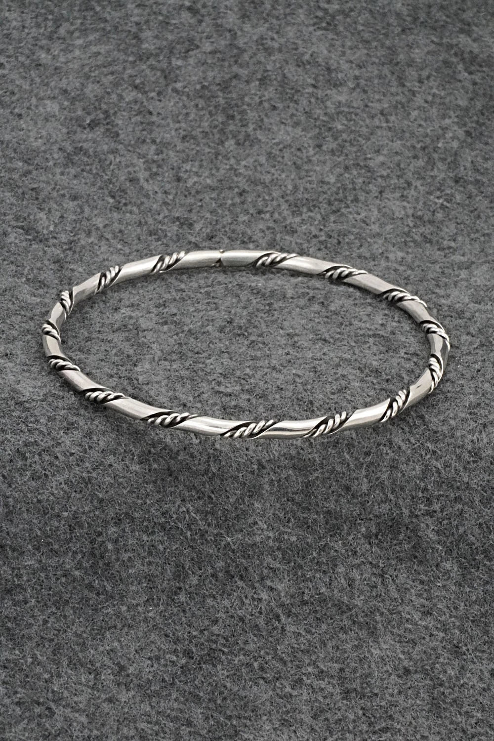 Sterling Silver Bangle Bracelet - Elaine Tahe