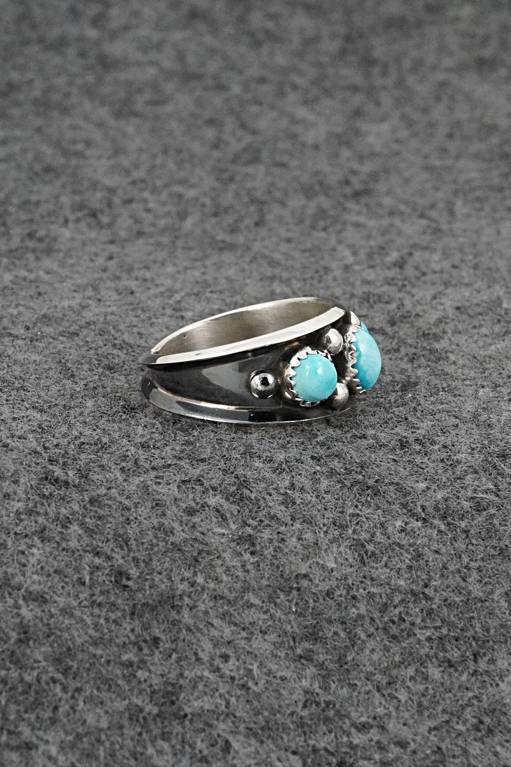 Turquoise & Sterling Silver Ring - Paul Largo - Size 8.5