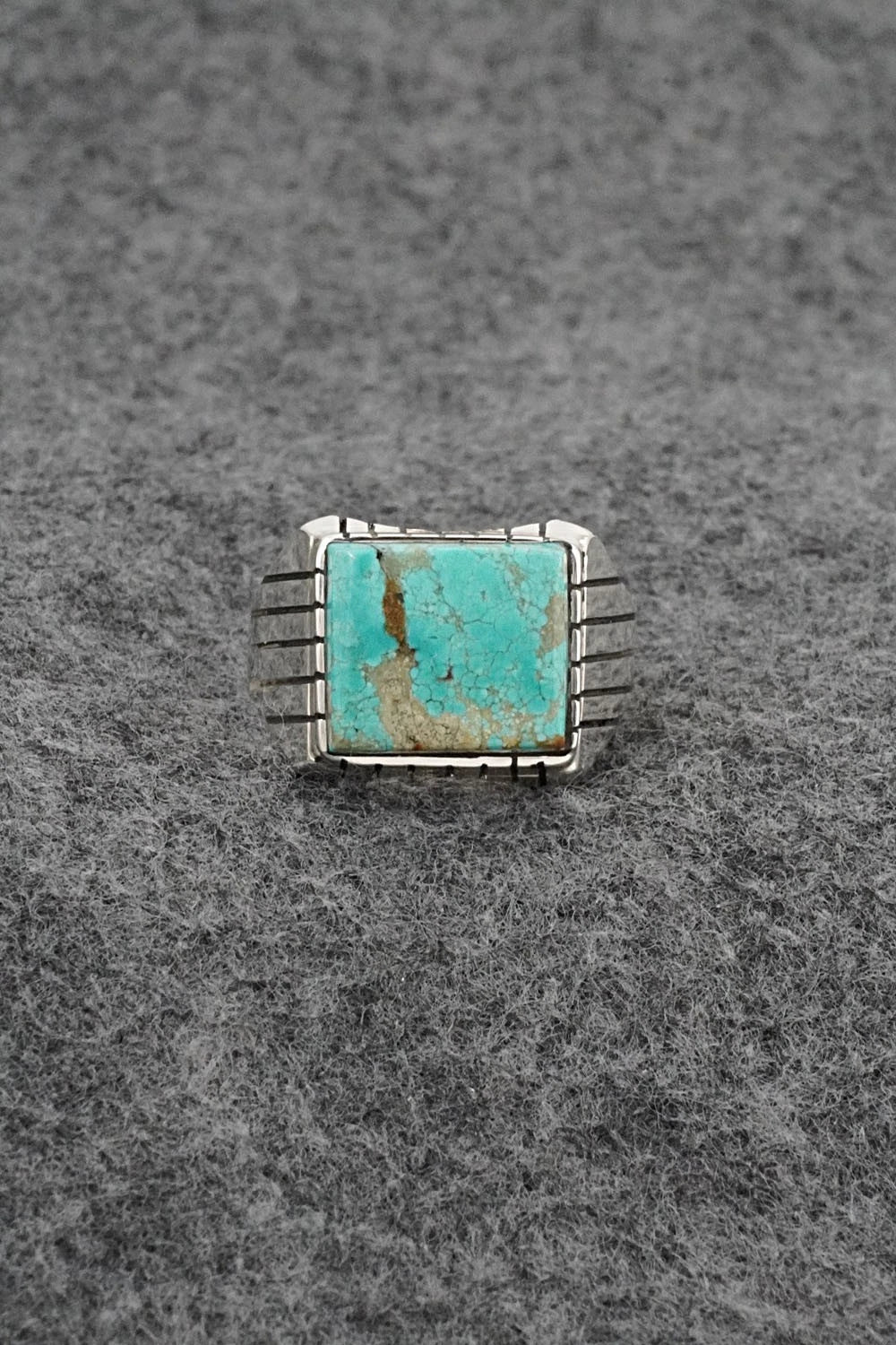 Turquoise & Sterling Silver Ring - Trevor Jack - Size 9.5