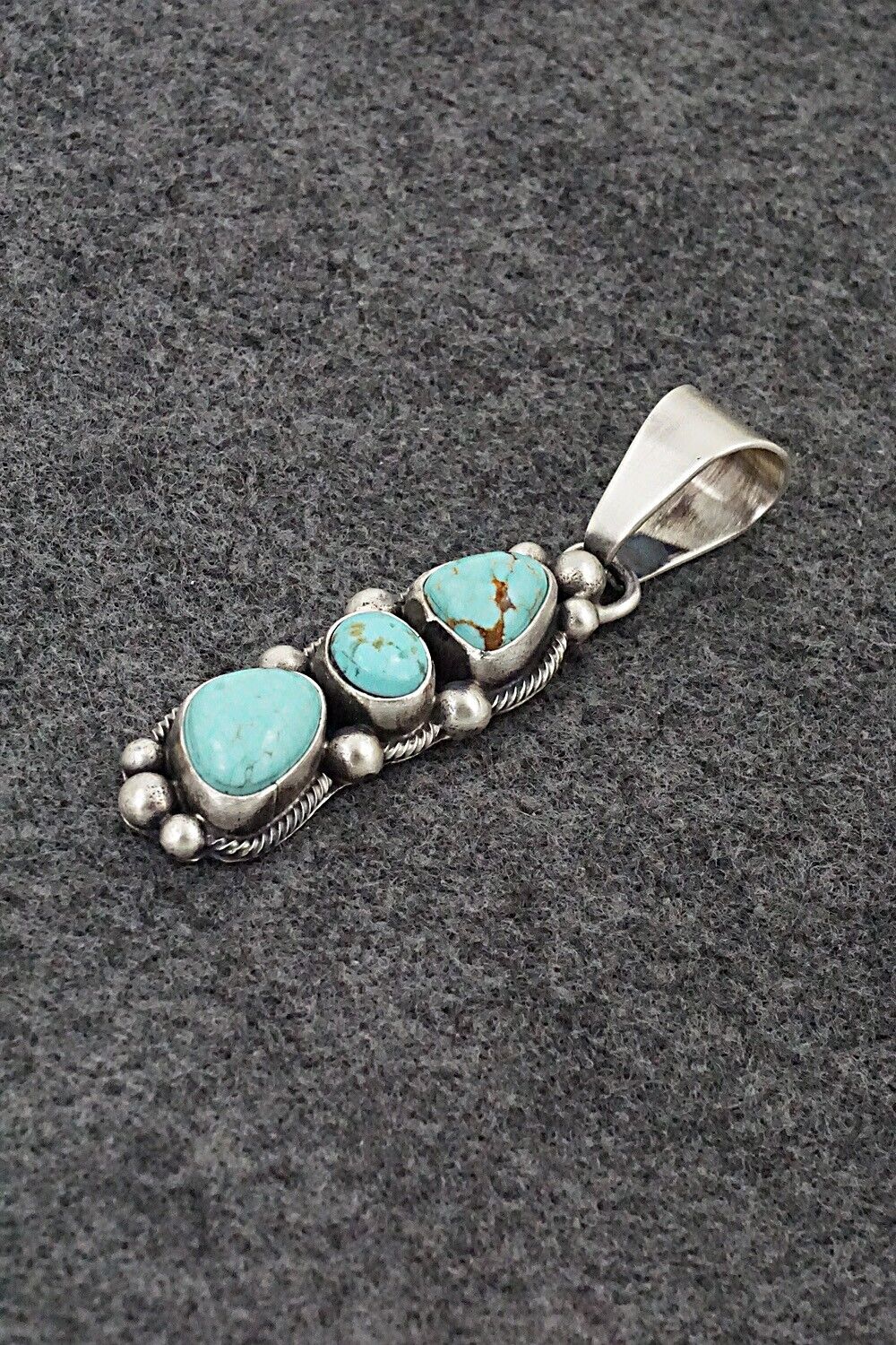 Turquoise & Sterling Silver Pendant - Darrin Livingston