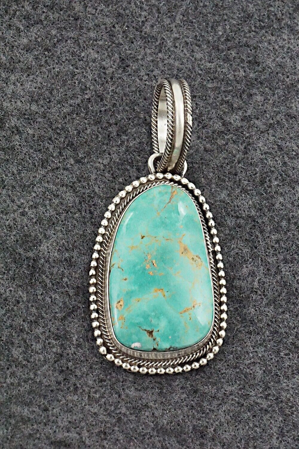 Turquoise & Sterling Silver Pendant - Kathleen Livingston