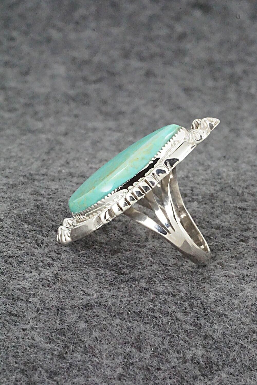 Turquoise & Sterling Silver Ring - Andrew Vandever - Size 6.5