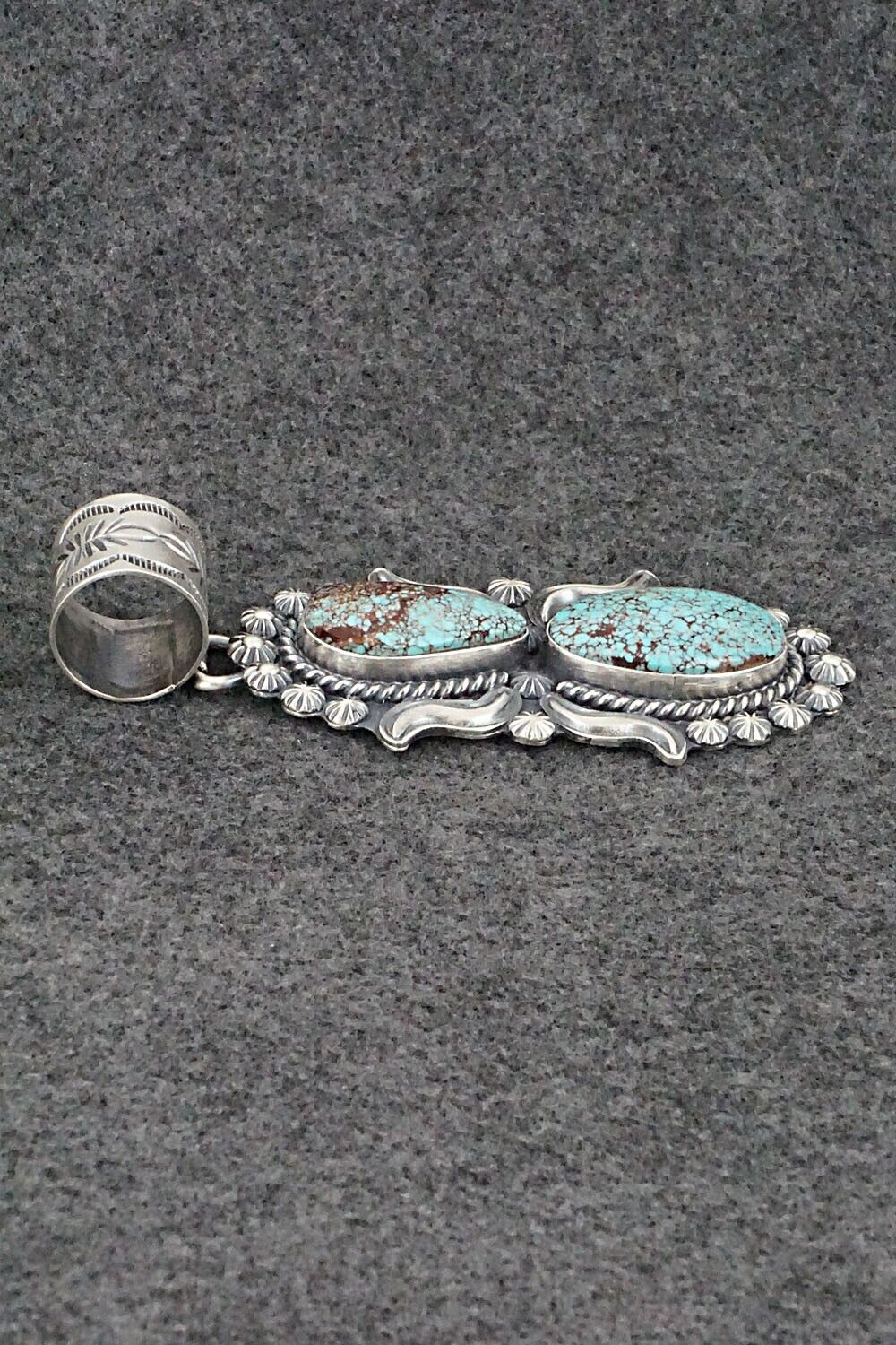 Turquoise & Sterling Silver Pendant - Raymond Delgarito