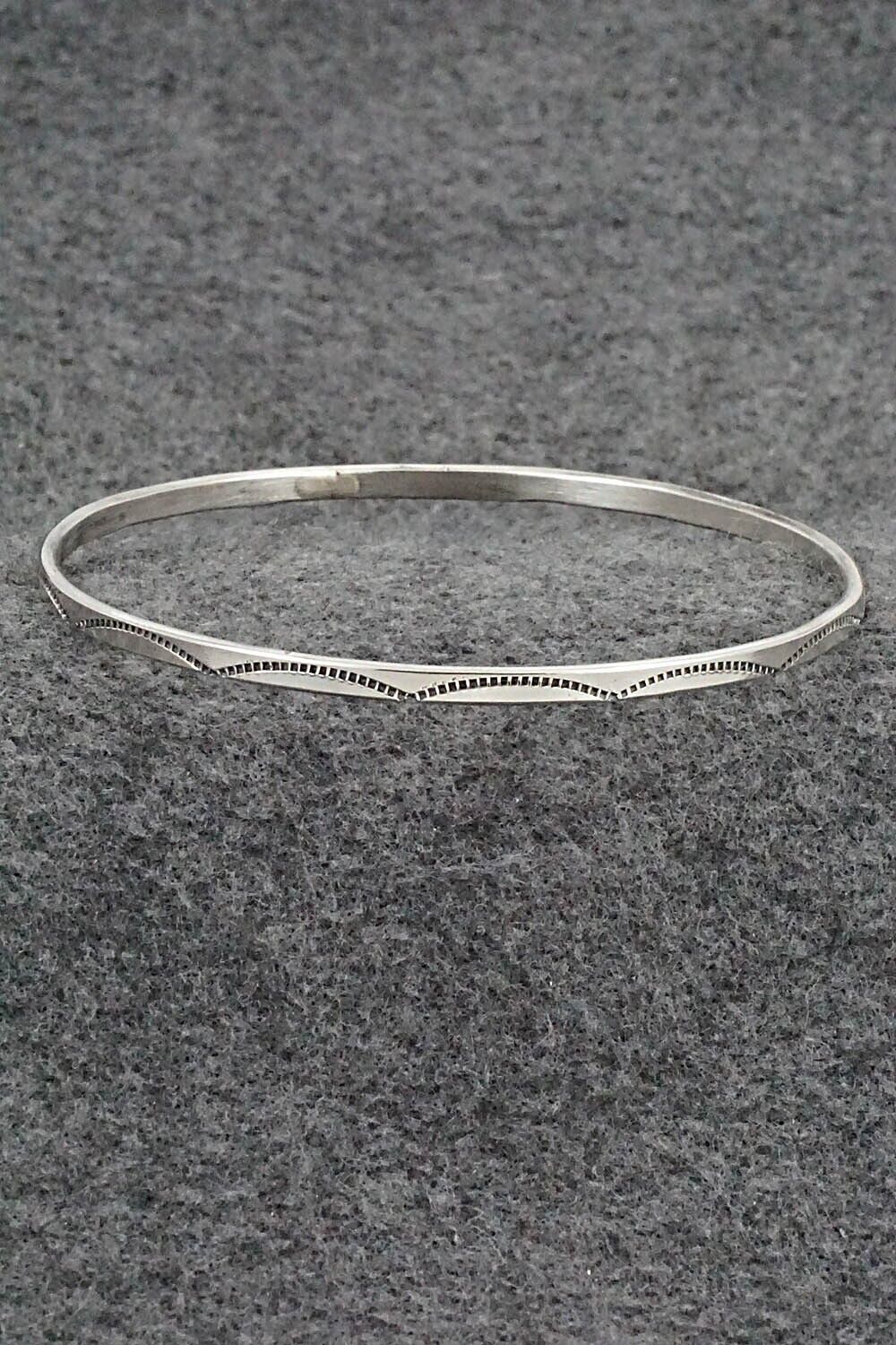 Sterling Silver Bangle Bracelet - Elaine Tahe