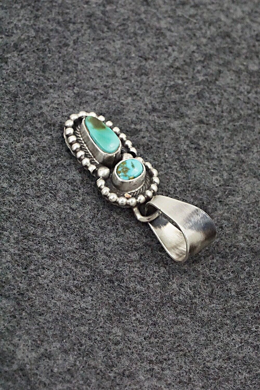 Turquoise & Sterling Silver Pendant - Darrin Livingston