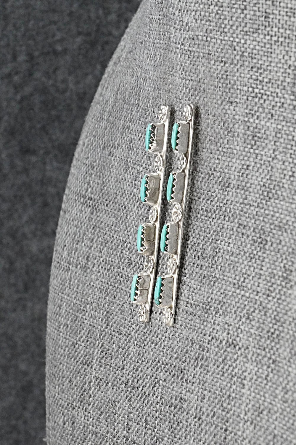 Turquoise & Sterling Silver Earrings - Murray Hannaweeka