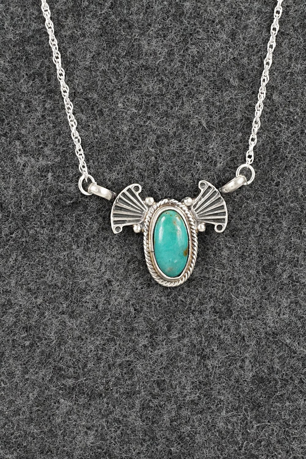 Turquoise & Sterling Silver Necklace - Verley Betone