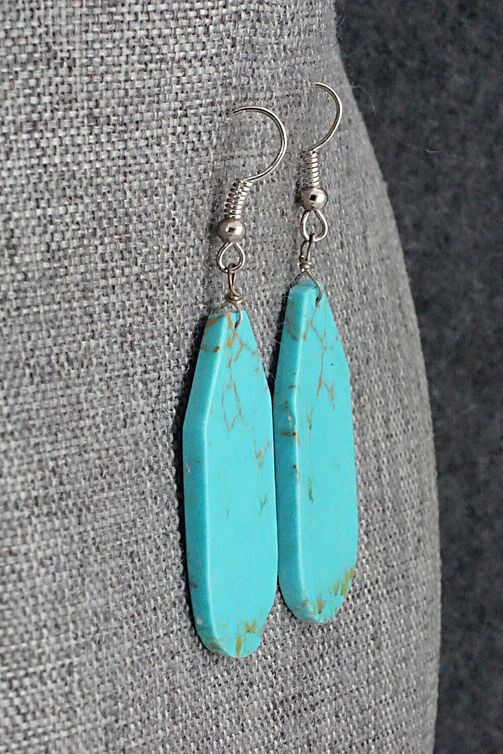 Turquoise & Sterling Silver Earrings - Joe Garcia
