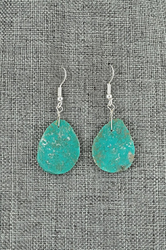 Turquoise & Sterling Silver Earrings - Louise Pete