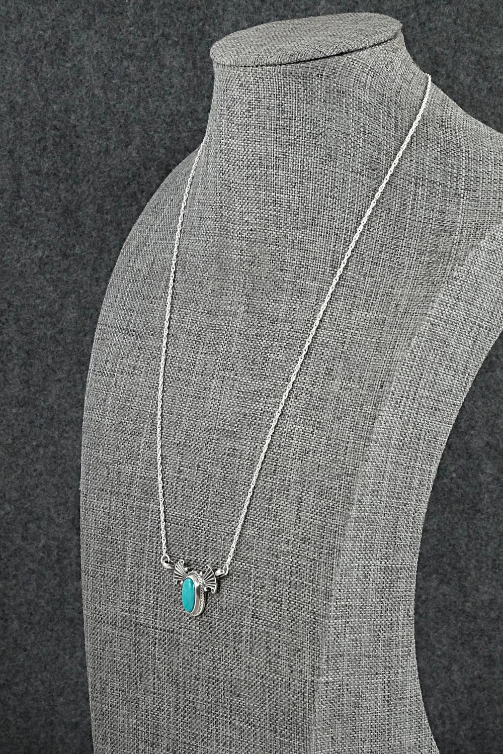 Turquoise & Sterling Silver Necklace - Verley Betone