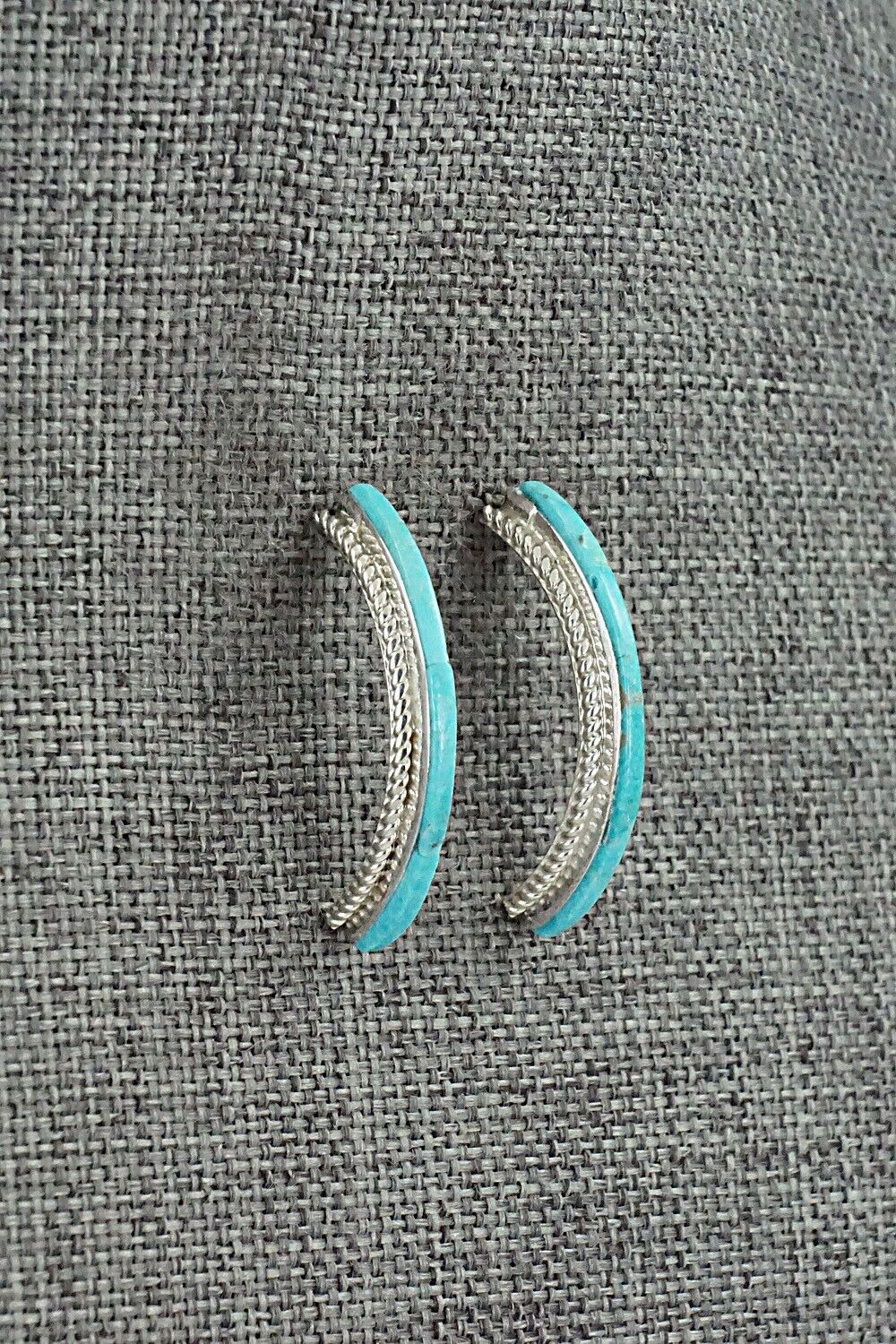 Turquoise & Sterling Silver Earrings - Alan Barney