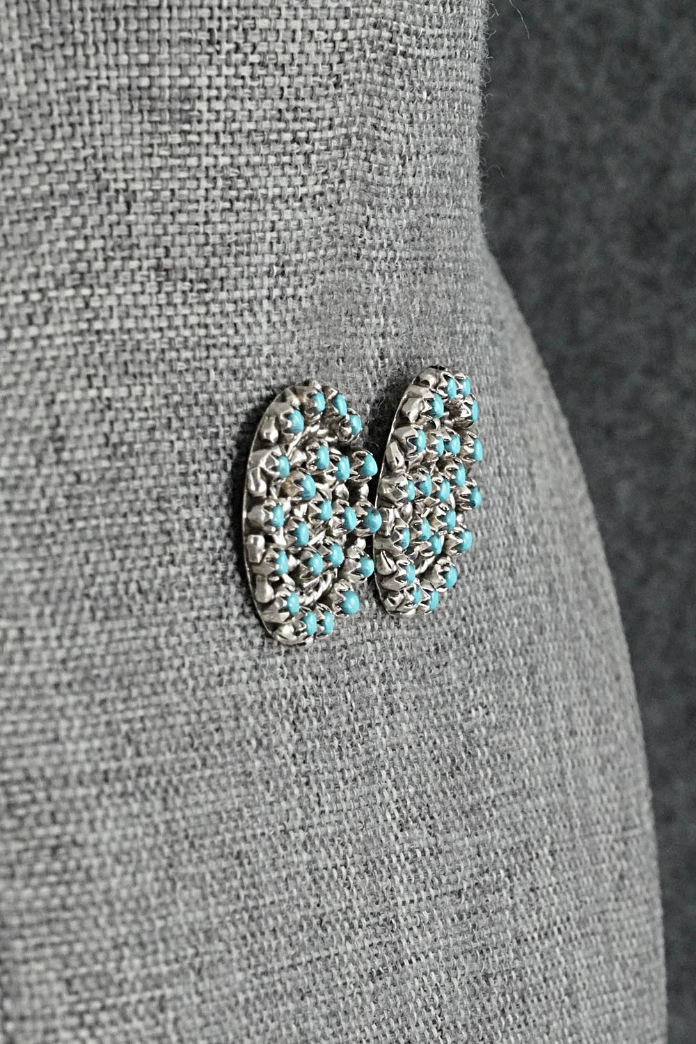 Turquoise & Sterling Silver Earrings - Randy Hooee