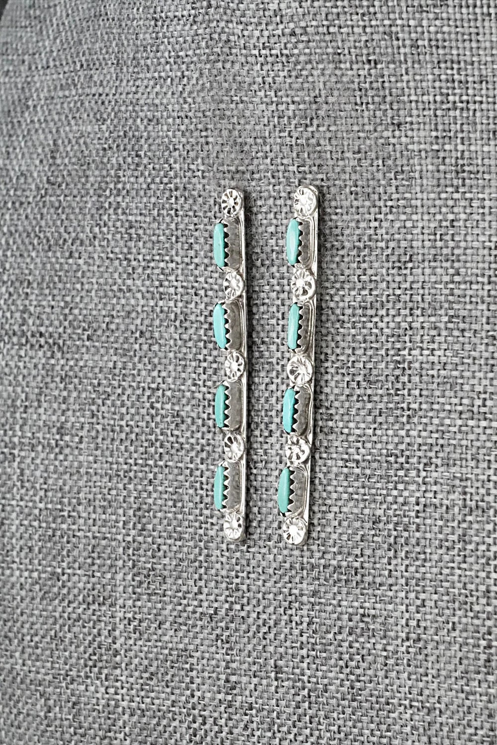 Turquoise & Sterling Silver Earrings - Murray Hannaweeka