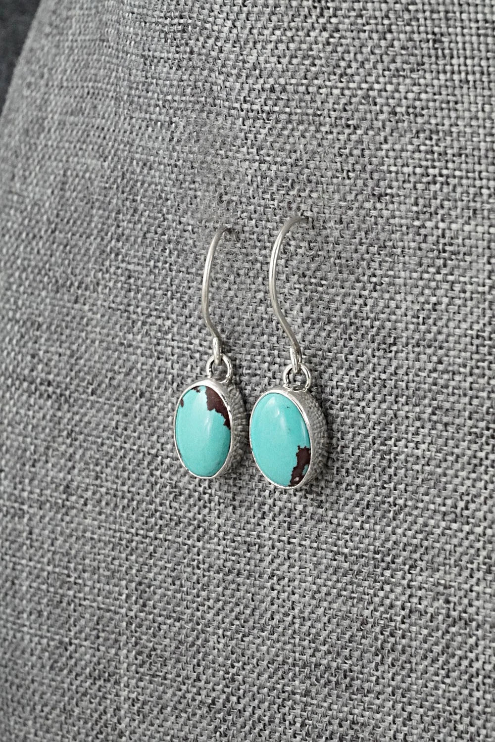 Turquoise & Sterling Silver Earrings - Eugene Gruber