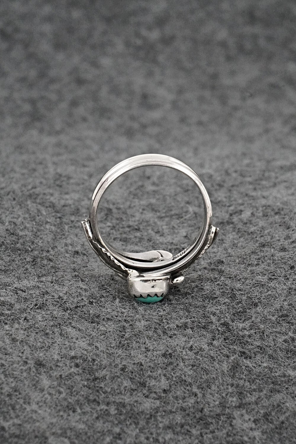 Turquoise & Sterling Silver Ring - Harry B. Yazzie - Size 6.75