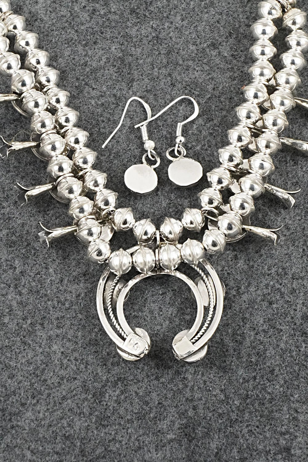 Turquoise & Sterling Silver Squash Blossom Set - Phil Garcia