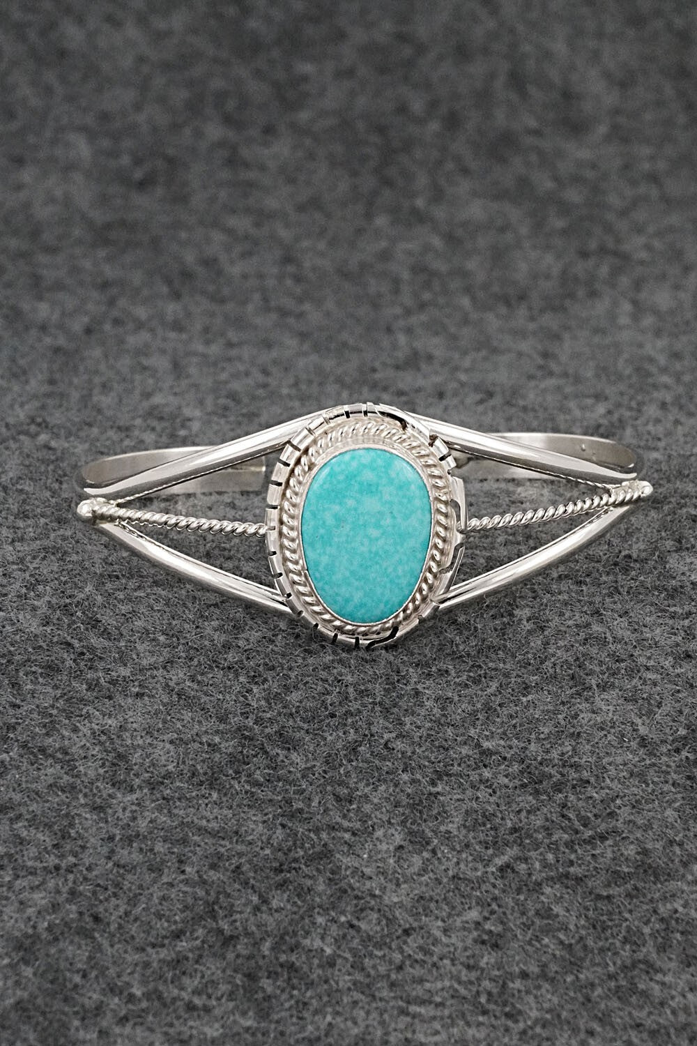 Turquoise & Sterling Silver Bracelet - Peggy Skeets