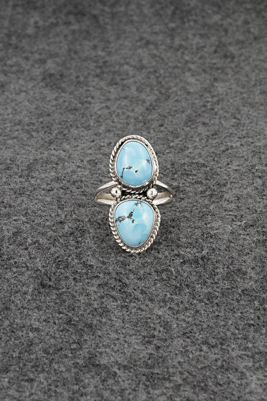 Turquoise & Sterling Silver Ring - Eugene Gruber - Size 8