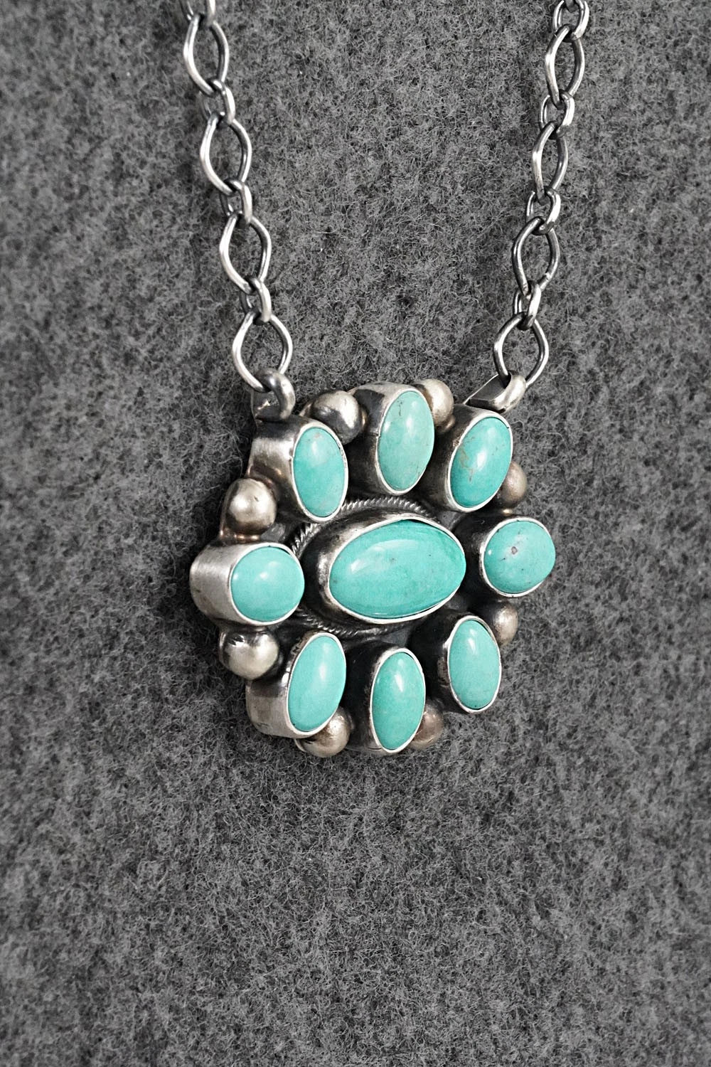 Turquoise & Sterling Silver Necklace - Kathleen Livingston