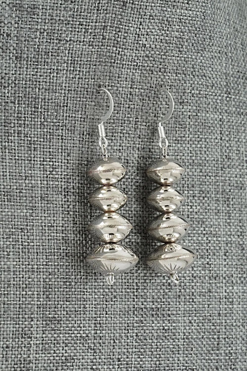 Sterling Silver Navajo Pearl Earrings - Angeline Miller