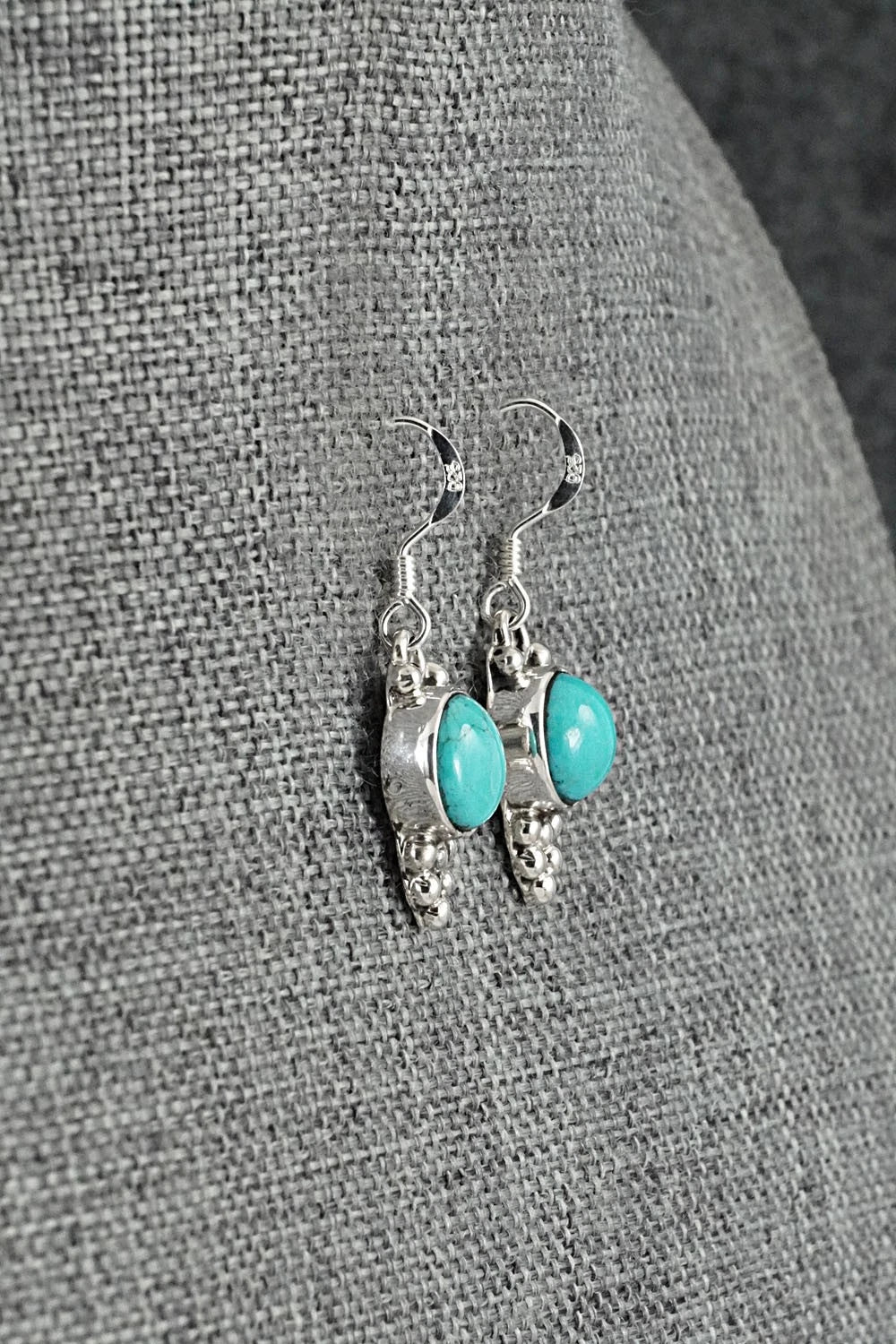Turquoise & Sterling Silver Earrings - Isabell Yazzie