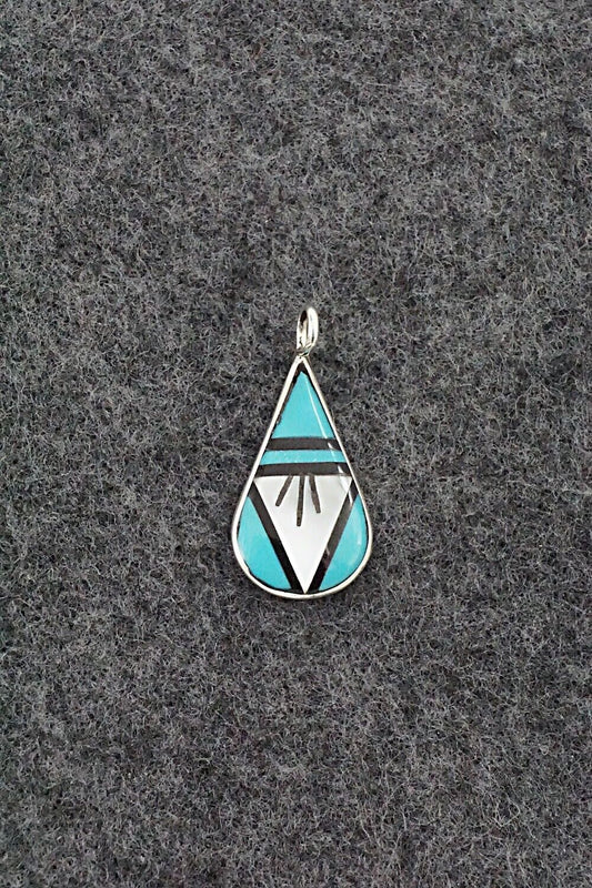 Multi Stone & Sterling Silver Pendant - Rhianna Kallestewa